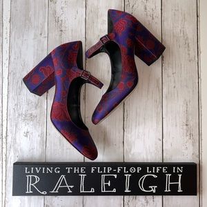 Via Spiga | Bandana Pattern Block Heel